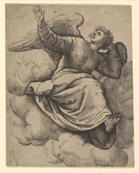 Anioł siedzący na chmurze, ca. 1560.