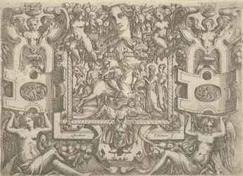 Postać na koniu trzymająca miecz i jadąca nad leżącą na ziemi postacią, s..., ca. 1540-80.