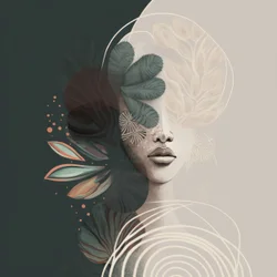 Abstrakcyjny portret botaniczny