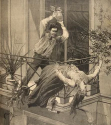 Matka zabita przez syna, z „Le Petit Parisien”, 20 września 1891
