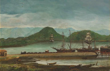 Benedito Calixto - Port Santos, SP, 1888 r.