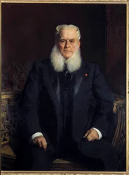 Portret Alfreda Chaucharda (1821-1909), założyciela domów towarowych Louvre, kolekcjonera i darczyńcy Musées Nationaux. 1896. Wymiary: 1,3 x 0,96 m. Paryż, Musée d