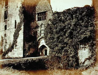 Zamek Ludlow (zdjęcie czarno-białe)