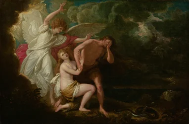 Wypędzenie Adama i Ewy z raju, 1791, retusz 1803.