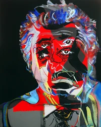 50 najważniejszych pisarzy w historii: Octavio Paz, 2015 (olej i akryl na płótnie)