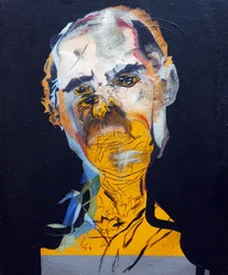50 największych pisarzy w historii: Philip Roth, 2015 (olej i akryl na płótnie)