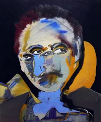 50 najważniejszych pisarzy w historii: Tennessee Williams, 2015 (olej i akryl na płótnie)