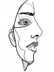 Entre deux 1, 2019 (tusz na papierze)
