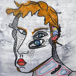 Surautoportrait sacrifié, 2014 (akryl na płótnie)