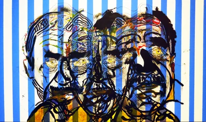 Surportret : Gabriel Garcia Marquez, 2015 (olej i akryl na płótnie)