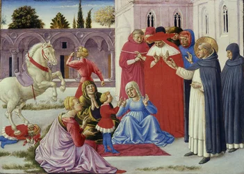 Święty Dominik wskrzesza Napoleona Orsiniego, 1461-62