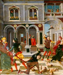 Masakra niewiniątek, połowa końca XV wieku (tempera na panelu)