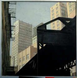 Widok Nowego Jorku, XX wiek (olej na płótnie)