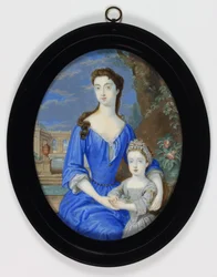 Lady Henrietta Cavendish Holles Harley (akwarela na kości słoniowej)