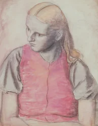 Portret żony artysty, ok. 1926 (ołówek i akwarela)