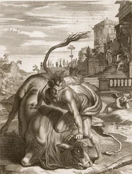 Herkules zwyciężył Acheloosa w kształcie byka, 1731
