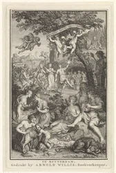 Krajobraz z pasterzami i pasterzami Strona tytułowa dla: F. Greenwood, Wiersze, 1719