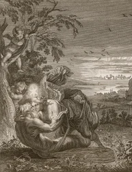 Tithonus, mąż Aurory, zamieniony w konika polnego, 1731