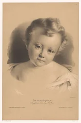 Portret malucha Studia w dwóch rodzajach kredy (tytuł serii) Kredki Etude aux deux (tytuł serii na obiekcie)