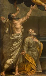 Apsyda, Ołtarz Bernardino Gatti zwany Il Sojaro, uzupełniony przez Giovanniego Battistę Trottiego, zwany IL Malosso, Wniebowzięcie Najświętszej Maryi Panny