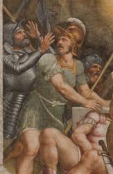 Kontrfaccata, Bernardino Gatti, Zmartwychwstanie 1529, Detal