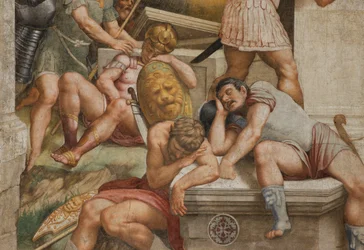 Kontrfaccata, Bernardino Gatti, Zmartwychwstanie 1529, Detal