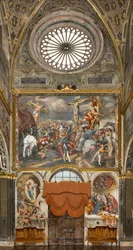 Kontrfaccata, IL Pordenone, Ukrzyżowanie 1520-21, Złożenie 1522, Bernardino Gatti, Zmartwychwstanie 1529