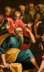 Kaplica Sakramentu SS, I przęsło strona południowa, Bernardino Campi, Lawenda Stóp, detal 1569