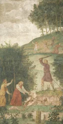 Cephalus ukarany na polowaniu, ok. 1520-1522 (fresk)