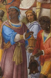 Fragment Adoracji Trzech Mędrców, Prezbiterium lub Kaplica Główna (fresk)