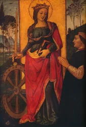„Święta Katarzyna Aleksandryjska z darczyńcą”, ok. 1480