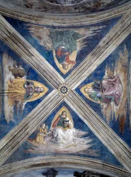 Historia św. Bernardyna, ewangelistów (Tetramorf) (Fresco, c.1486)