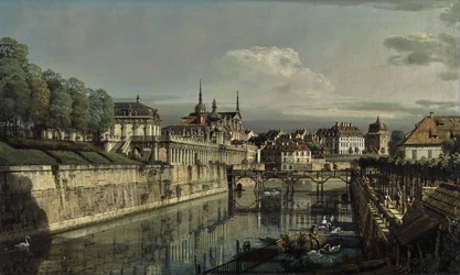 Drezno, am Zwinger Widok na fosę Zwinger