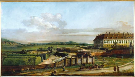 Zamek Schlosshof, Austria, widziany od północy, zbudowany przez księcia Eugeniusza Sabaudzkiego (olej na płótnie)