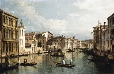 Canal Grande, Wenecja, widok na wschód od Palazzo Flangini do Palazzo Venramin Calergi, ok. 1742