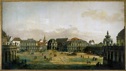 Zwingerhof w Dreźnie, Niemcy (olej na płótnie)