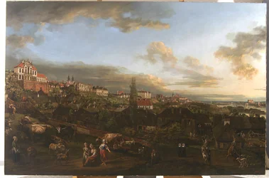 Widok Warszawy z pałacem Ordynackich, 1772