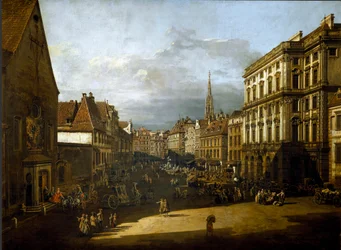 Widok na targ mąki w Wiedniu Obraz Bernardo Bellotto (1720-1780) 1760 nd. 116x155 cm Wiedeń, Kunsthistorisches Museum