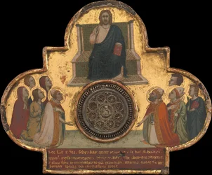 Chrystus na tronie ze świętymi, ca. 1325.