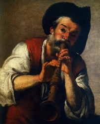 Piper, Bernardo Strozzi (1581-1644), olej na płótnie, 73x61 cm. Włochy