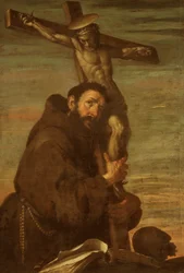 Św. Franciszek z Asyżu w objęciach krucyfiksu, ok. 1600-1640.