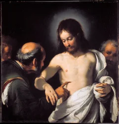 Tomasz Obraz Bernardo Strozziego (1581-1644) Wymiary 101 x 97,5 cm Genes, Musei di Strada Nuova (dawniej Palazzo Bianco)