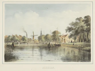 Widok na Vlotbrug w Alkmaar