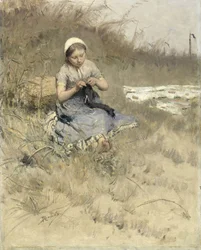 Dziewczyna na drutach