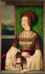 Bianca Maria Sforza, druga żona cesarza Maksymiliana I (obraz na drewnie)