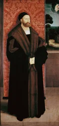 Portret Conrada Rehlingera i jego dzieci. Detal (olej na drewnie