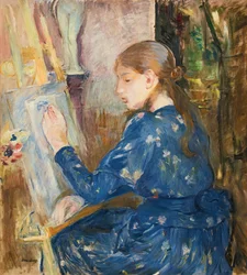 Młoda dziewczyna pisze, 1891.