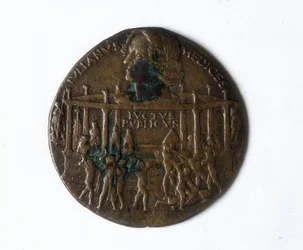 Medal przedstawiający spisek Pazzi. Giuliano de 