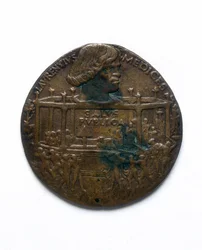 Medal przedstawiający spisek Pazzi. Lorenzo de 