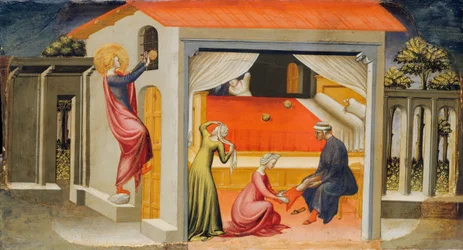 Święty Mikołaj zapewniający posagi, 1433-35.